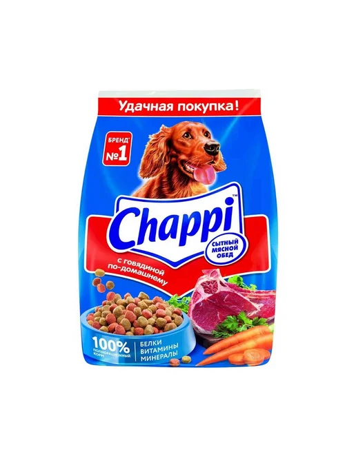 Сухой корм CHAPPI Гов.По-Домашнему для собак, 0,6 кг