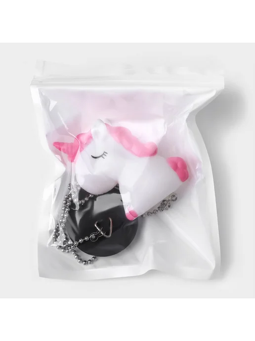 Любимый подарок Пробка для ванны с игрушкой «Единорог», диаметр верх 5,1 см, белый, фото 7