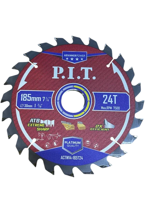 P.I.T. Диск пильный 185x30x1,4 мм, 24T Carbide, зуб ATB 15, 185x30x1.4 мм, фото 6