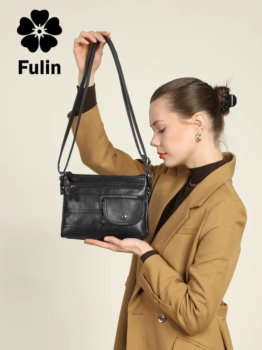 FULIN Сумка клатч через плечо, черный