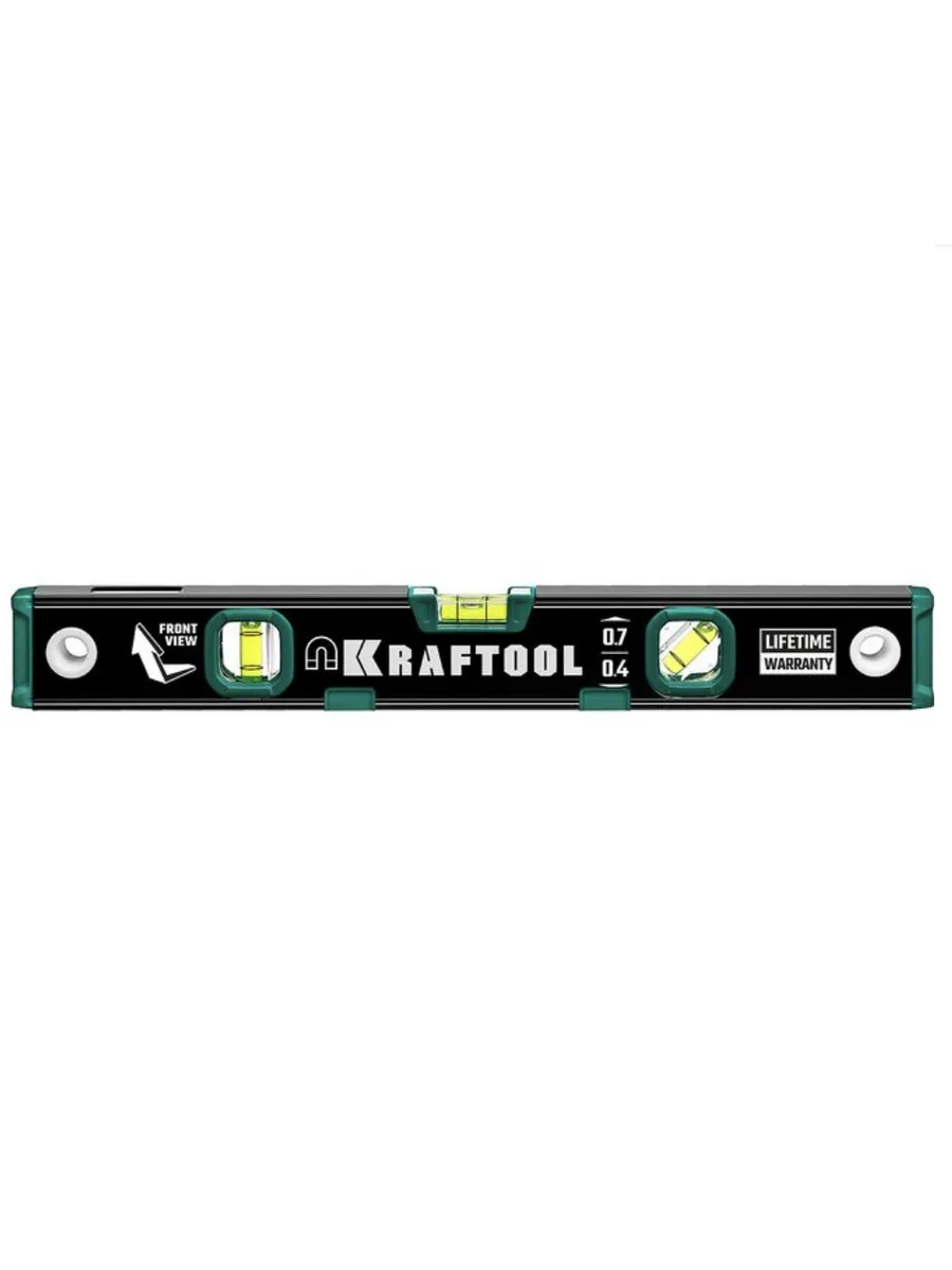 Магнитный уровень KRAFTOOL с зеркальным глазком, 400 мм