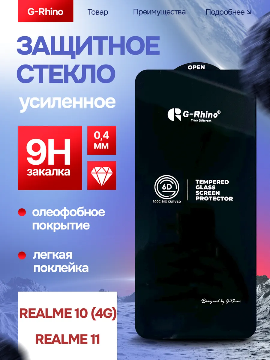 Защитное стекло Realme 10(4G) Премиум