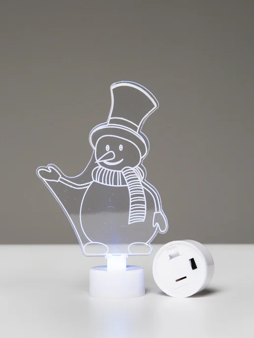 Freedom Фигура светодиодная LED светильник новогодний Снеговик, синий, фото 2