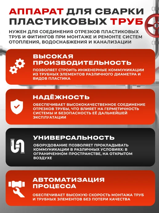 FAVOURITE Паяльник для пластиковых труб Аппарат для сварки с насадками, синий, фото 6