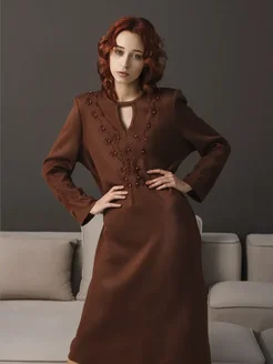 Платье теплое больших размеров