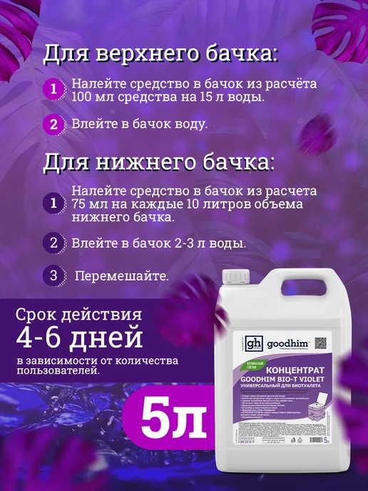 GOODHIM Жидкость для биотуалета универсальная концентрат, вариант, фото 7