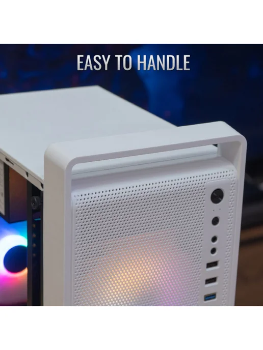 AeroCool Корпус игровой для ПК белый mATX CS-109, без БП, белый, фото 5