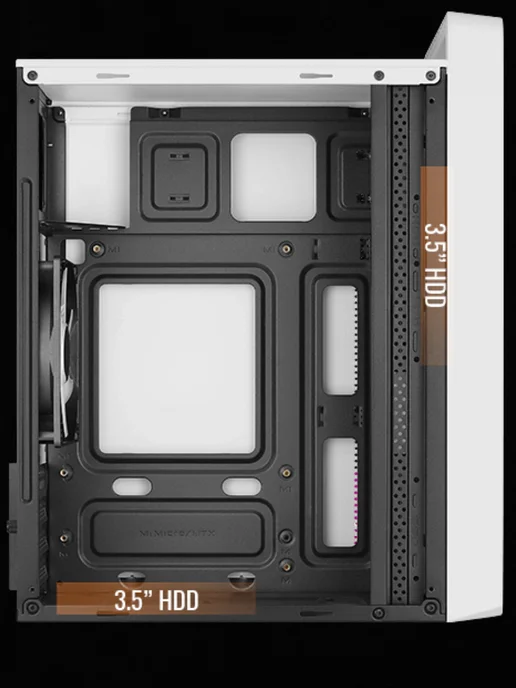 AeroCool Корпус игровой для ПК белый mATX CS-109, без БП, белый, фото 8