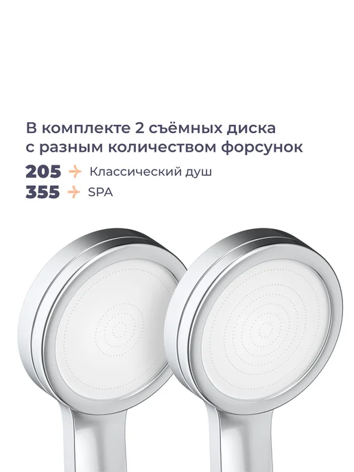 Homsly Душевая лейка Basic, 2H-007-CC1H-BSC, хром, вариант, фото 5
