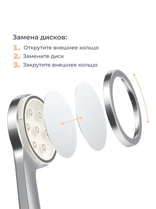 Homsly Душевая лейка Basic, 2H-007-CC1H-BSC, хром, вариант, фото 6