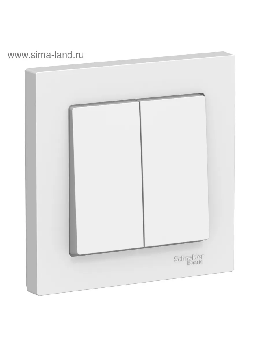 Выключатель SE ATLASDESIGN, 10 А, 2 клавиши, IP20, скрытый