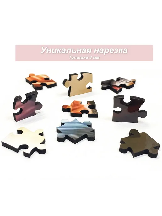 1001puzzle Пазл деревянный 500 деталей Карелия в ночи, вариант, фото 4