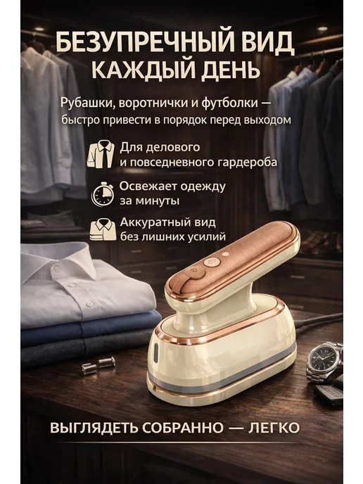 BarryHome Утюг отпариватель, белый, фото 7