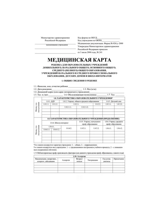 Издательство Учитель Медицинская карта ребенка. КЖ - 112л, 112 л, фото 2