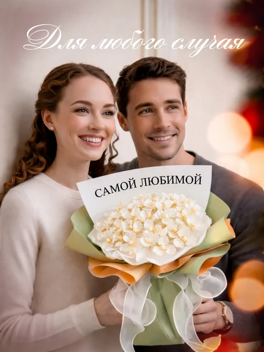 DARLIFE Букет из искусственных цветов светящийся, белый, фото 6