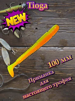 Силиконовая приманка Tioga 100 мм arbuz Angry Fish 291523411 купить за 204 ₽ в интернет-магазине Wildberries