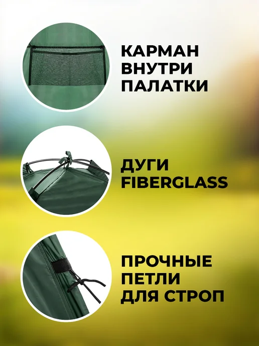 Helios Походный душ-туалет раздевалка, палатка туалет 122×122×210, 122x122x210, фото 2