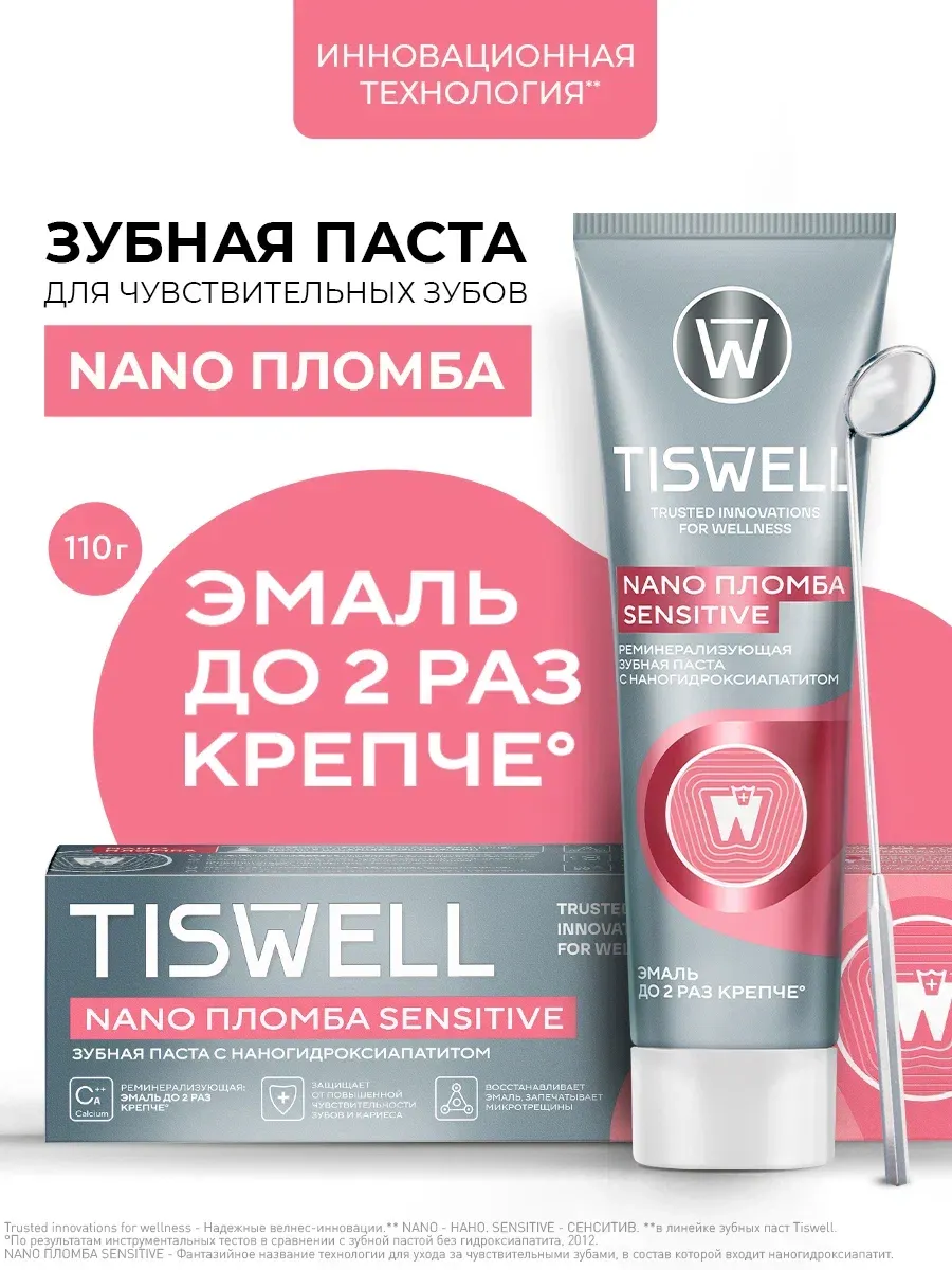 Зубная паста для чувствительных зубов и десен с фтором 110 г