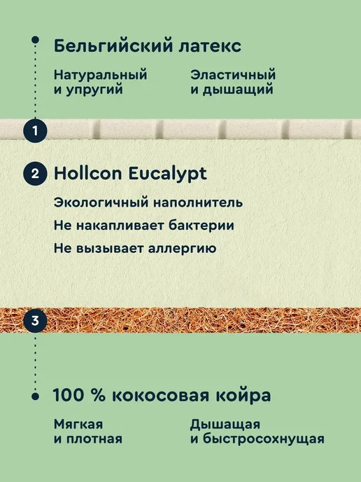 Junion Матрас детский двусторонний Liplup, 90х60х11см, с чехлом, белый, фото 6