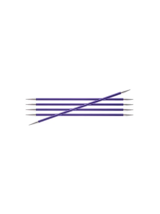 KnitPro Спицы чулочные длиной 15 см, Zing, 47015, фиолетовый