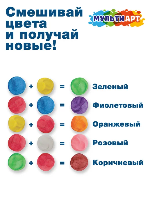Мульти Арт Воздушный легкий пластилин Чебурашка 36 цветов для лепки, 36 цв., фото 6