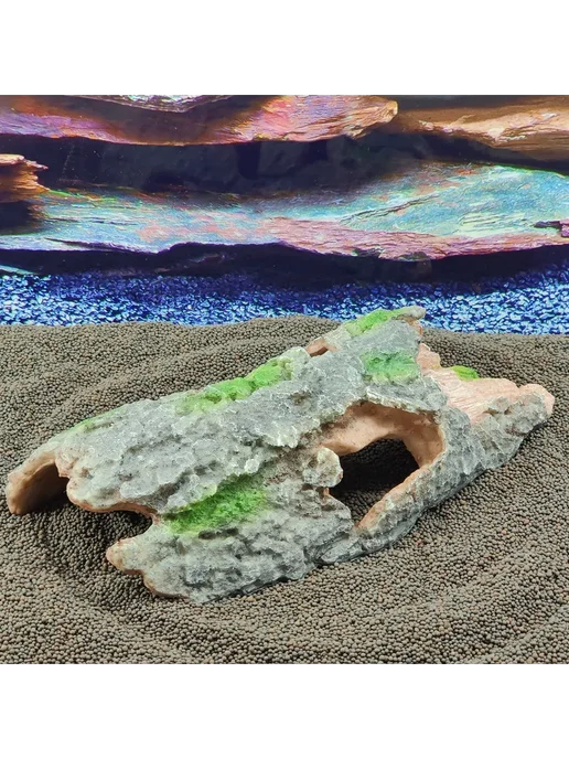 Pon-Pon Plankton Декорация для террариума Камень GT060, серый, фото 2