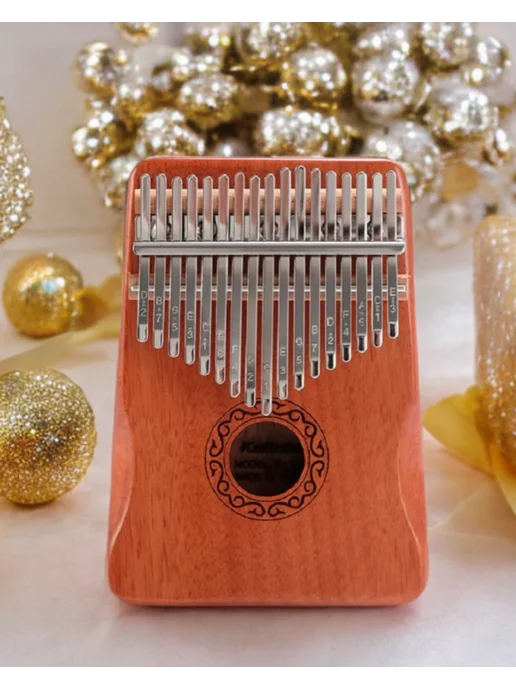 Kalimba Калимба 17 нот с чехлом настроенная, коричневый