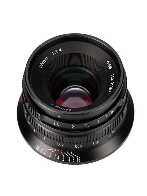 7artisans Объектив 35mm F1.4 APS-C Canon (EOS-R Mount), черный, черный