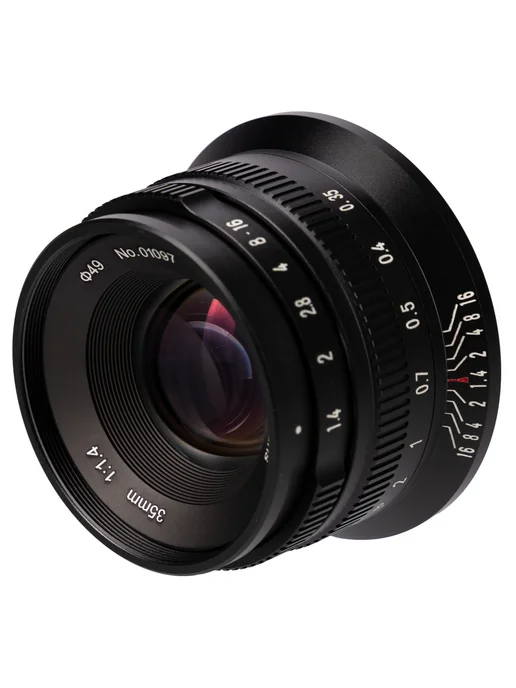 7artisans Объектив 35mm F1.4 APS-C Canon (EOS-R Mount), черный, черный, фото 5