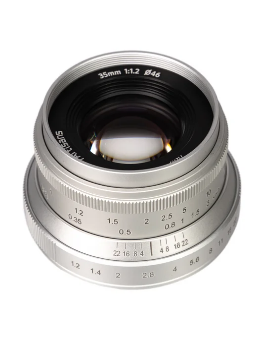 Нет бренда Объектив 7artisans 50 мм F1.2 для Sony E ZV-E10 Alpha 7 IV F, серебристый, фото 2