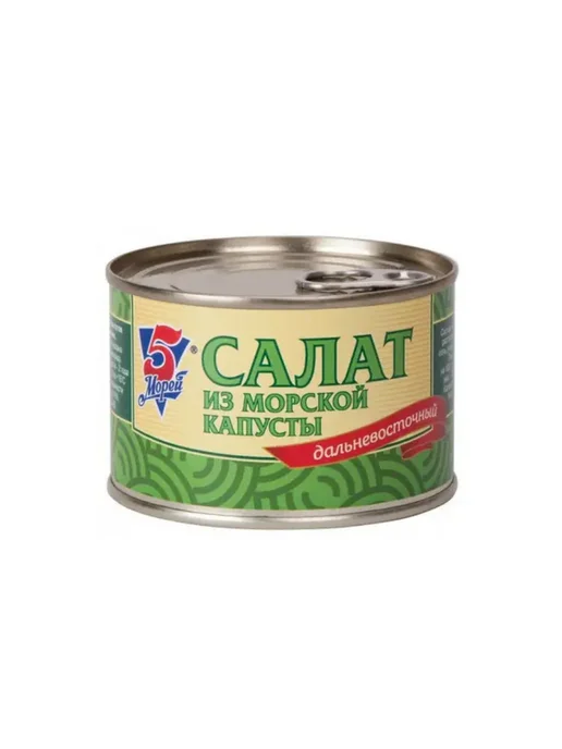 5 Морей Салат дальневосточный из морской капусты, 220 гр, 2 шт, 220 г, 2 шт, фото 2