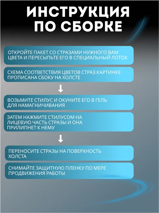NaMiArt Светящаяся алмазная мозаика 30х40 без подрамника Луна, вариант, фото 8