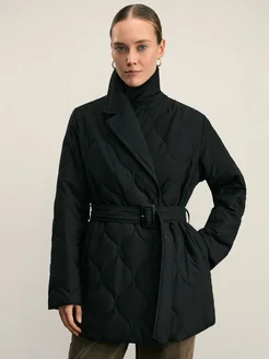 Куртка женская оверсайз стеганая с поясом без капюшона ZARINA 292401087 купить за 6 344 ₽ в интернет-магазине Wildberries