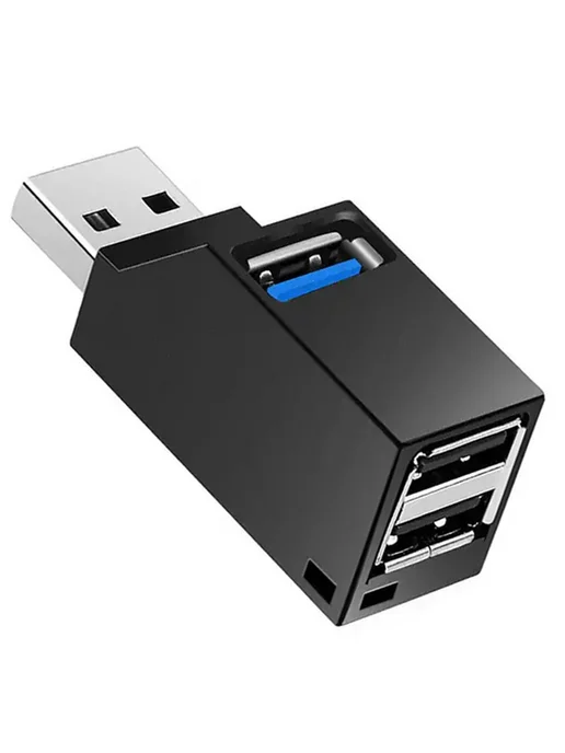 SiPl USB Hub разветвитель концентратор тройник, черный