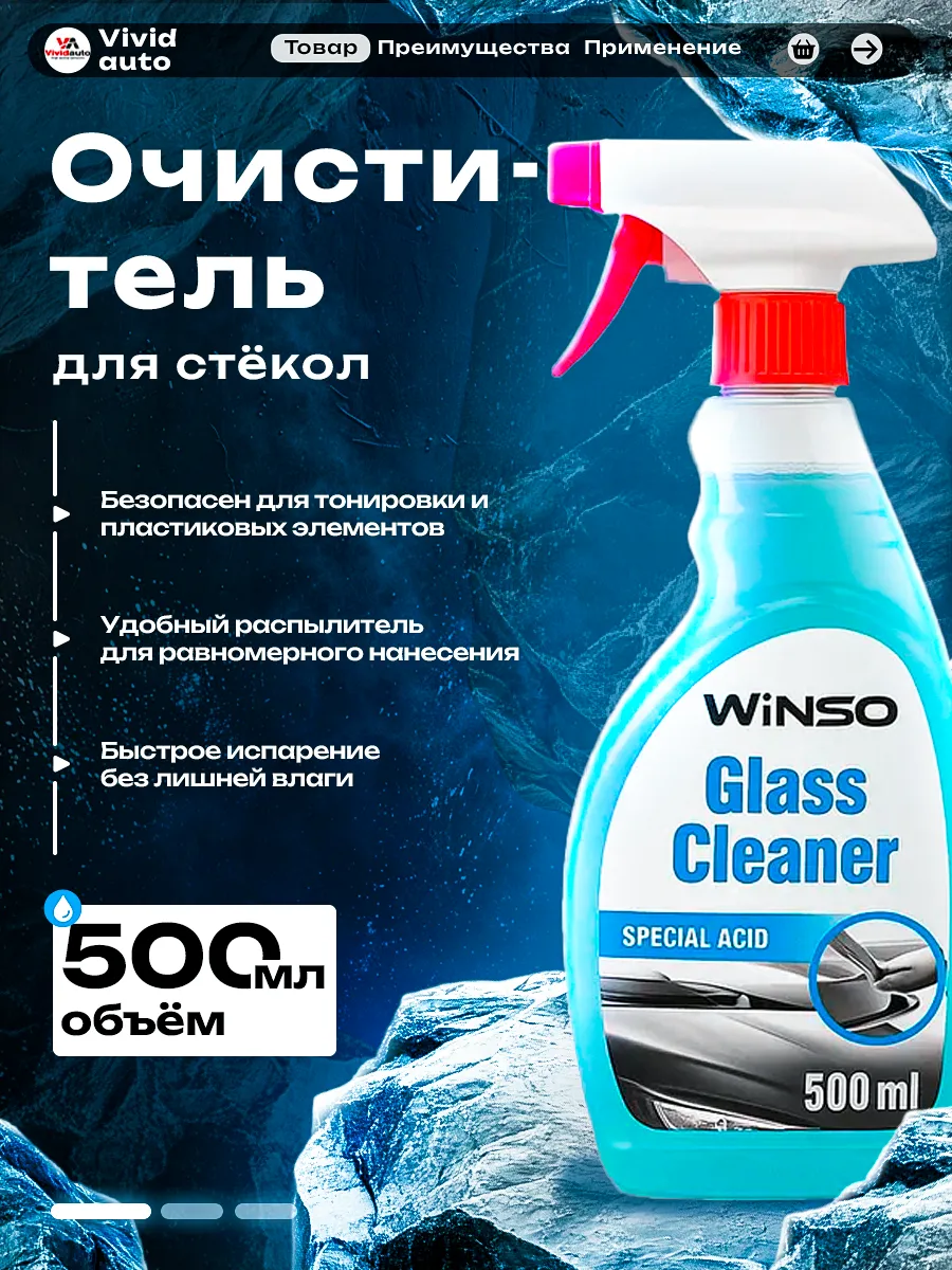 Очиститель Winso Glass Cleaner 500 ml, 1шт.