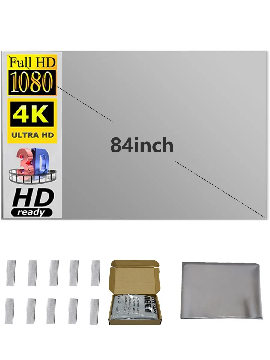 84" Серый ALR Антибликовый Экран для Проектора