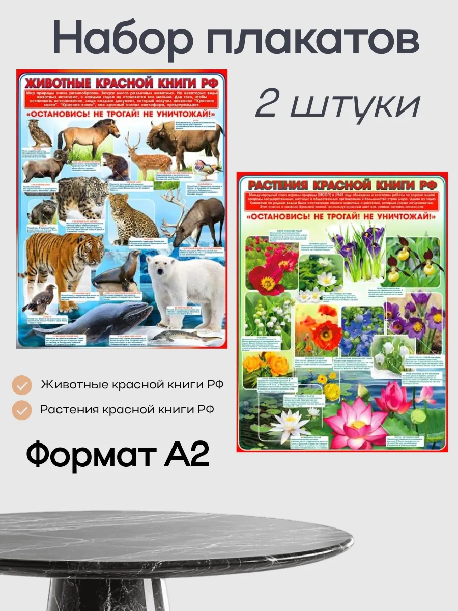 Детские плакаты по природоведению и окружающему миру набор