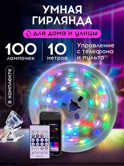 Гирлянда роса умная светодиодная 10м c пультом RGB LED Hit-House 292834262 купить за 537 ₽ в интернет-магазине Wildberries