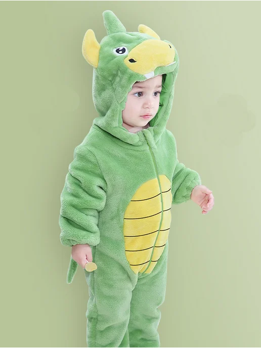 KIDWORLD Кигуруми детский динозавр, зеленый, фото 5