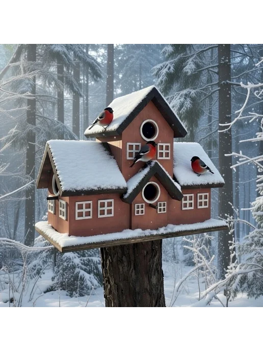 PinePeak Скворечник для птиц деревянный для дачи и сада, вариант, фото 5