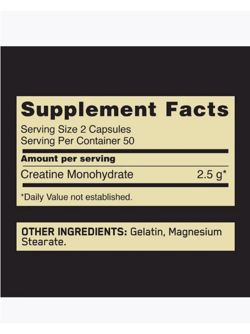 Optimum Nutrition Креатин моногидрат Micronized Creatine 300 г, без вкуса, 100 капсул, фото 2