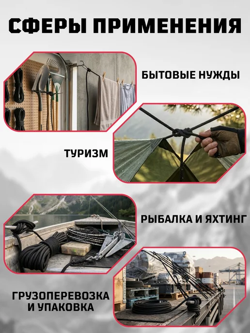 Ламакорд Веревка туристическая 12 мм 30 м зеленая, 20 м, фото 3
