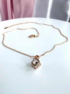 Подвеска "Кубик" с цепочкой Xuping Jewelry 293264010 купить за 1 292 ₽ в интернет-магазине Wildberries