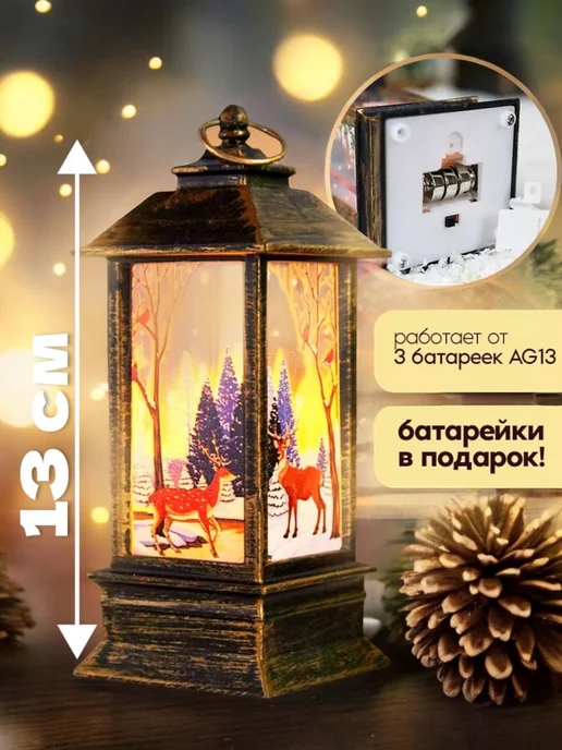 Набор новогодних фонариков, красный, фото 2