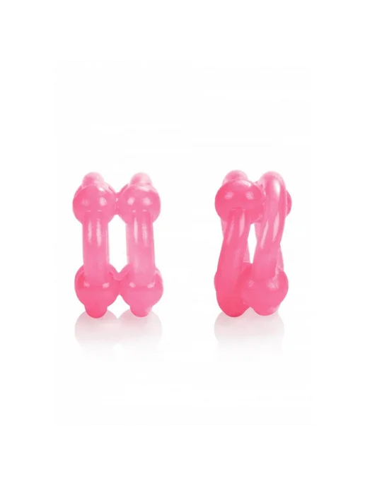 california exotic novelties Эрекционные кольца Island Rings Double, розовый, фото 5