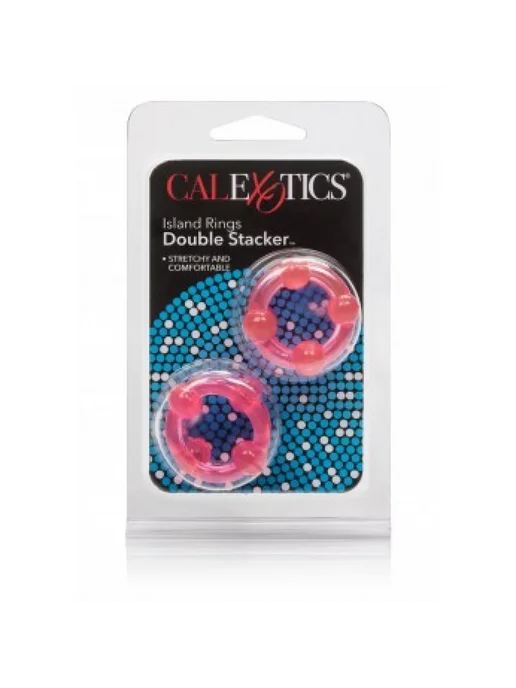 california exotic novelties Эрекционные кольца Island Rings Double, розовый, фото 6