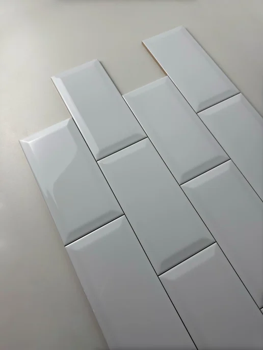 KERAMA MARAZZI Плитка керамическая белая грань 100х200, глянец, белый, фото 4