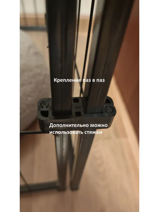 Хомячья Лавка Усиленный вольер для собак с крышей 120х70х60 см черный, черный, фото 8