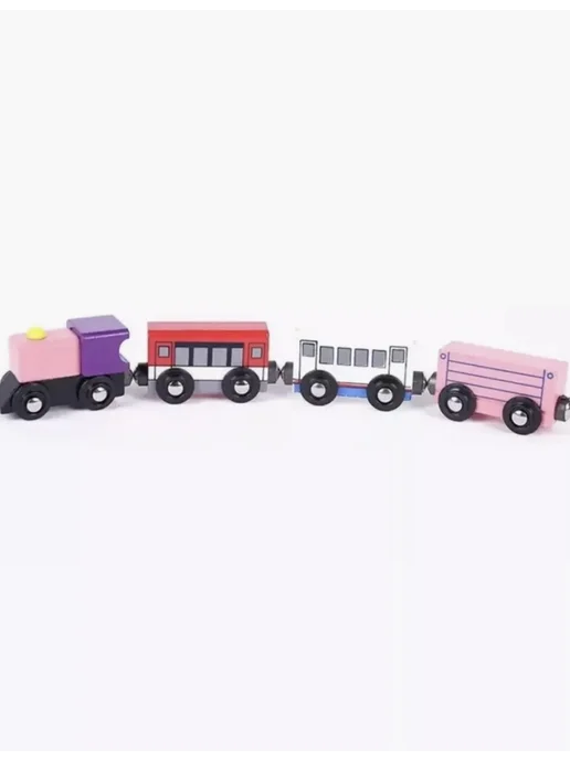 Alim_Toys Детский деревянный паровозик сортер из дерева на магнитах, вариант, фото 8