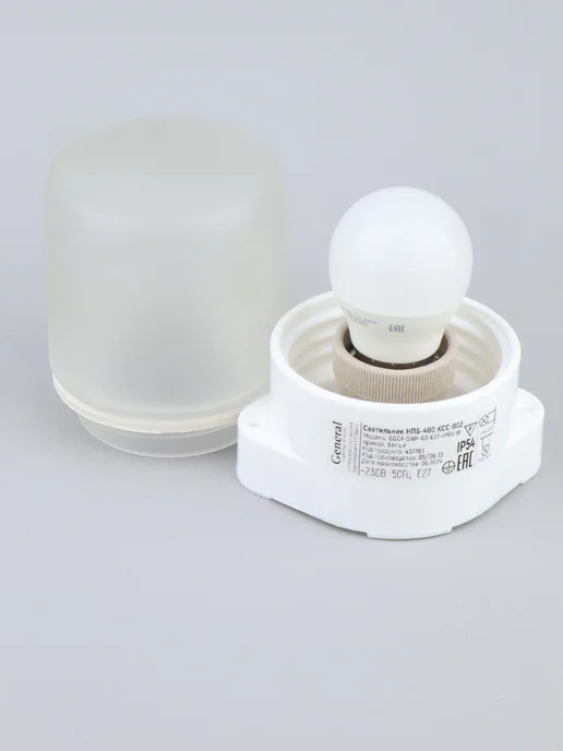 General Lighting Systems Светильник для бани и сауны влагозащищенный Е27, белый, фото 7